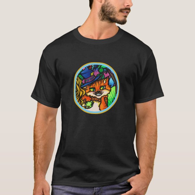 T-shirt Alice dans le joueur de poker de chat de Cheshire (Devant)