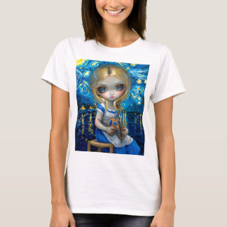 T-shirt "Alice dans un nocturne de Van Gogh"