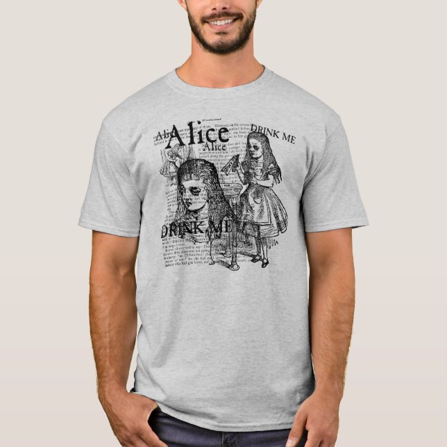 T-shirt Alice Drink Me Collage (Devant)