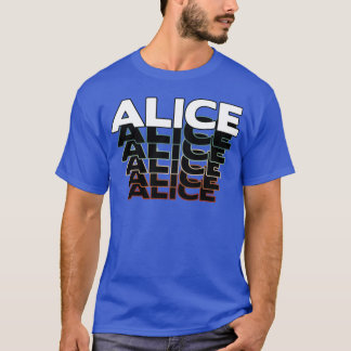 T-shirt Alice drôle rétro vintage coucher de soleil Alice