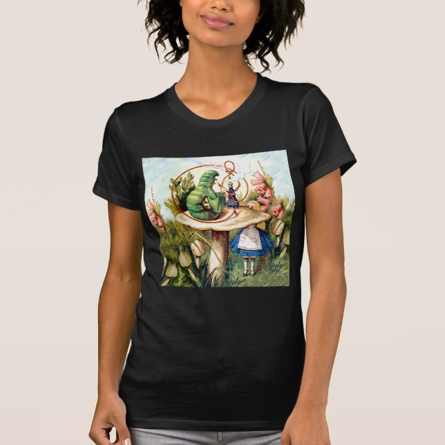 T-shirt Alice et la Caterpillar au pays des merveilles (Devant)