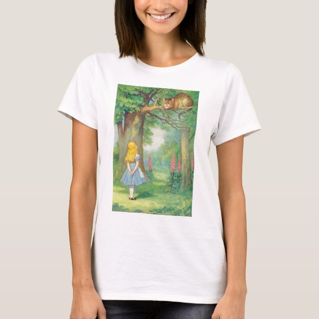 T-shirt Alice et la couleur Cheshire Cat (Devant)