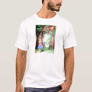 T-shirt Alice et le chat de Cheshire au pays des