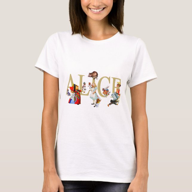T-shirt Alice et le pays des merveilles et amis (Devant)