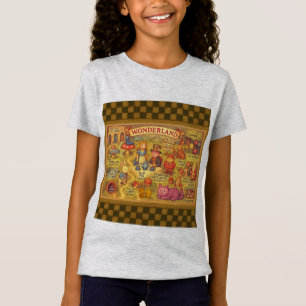 T-Shirt Alice Fantaisiste Aventures dans la Carte du Pays 