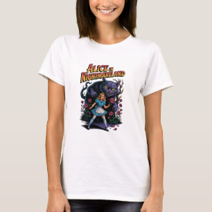 T-shirt Alice in Nightmareland - Dessin noir
