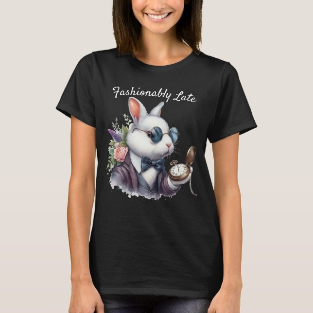 T-shirt Alice in Wonderland Rabbit in Sunglasses (Devant)
