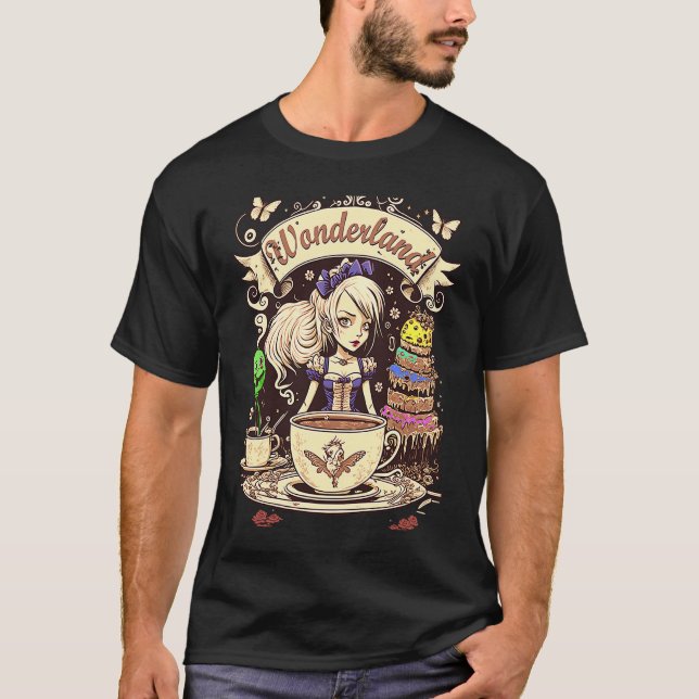 T-shirt Alice in Wonderland  Teaparty (Devant)