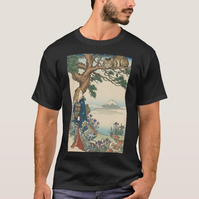 T-shirt Alice Lost in Japan | Ukiyo-e Mad Journey (Devant)