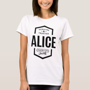 T-shirt Alice Nom personnalisé Anniversaire