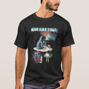 T-shirt Alice Wonderland Caterpillar Fumer Hookah Pipe