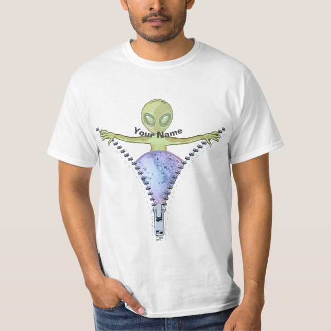 T-shirt Alien à fermeture éclair  (Devant)