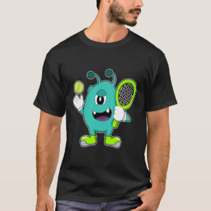 T-shirt Alien à Tennis avec raquette de tennis