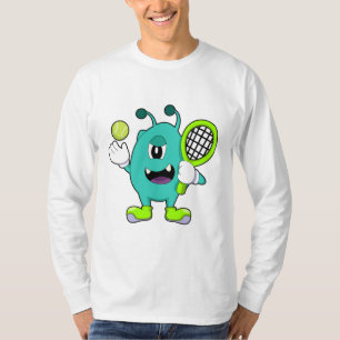 T-shirt Alien à Tennis avec raquette de tennis