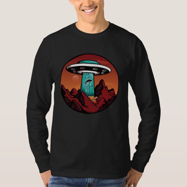 T-shirt Alien Abduction  Desert Take Me Away UFO (Devant)