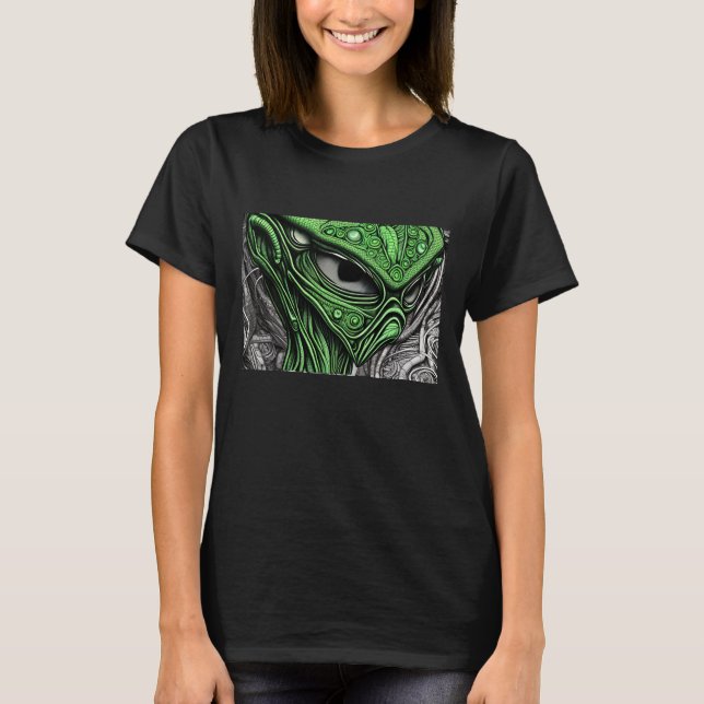 T-shirt Alien abstrait effrayant (Devant)