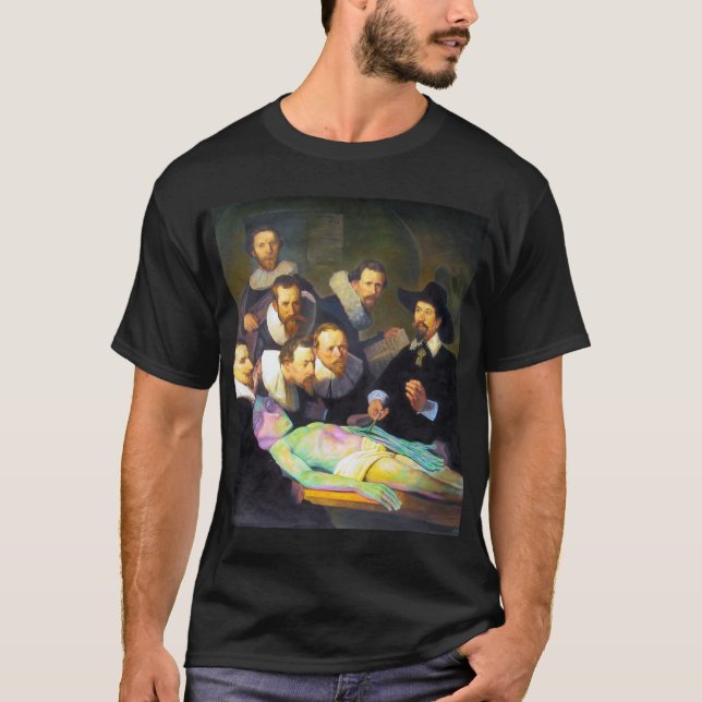 T-shirt Alien Anatomie Leçon Créative Peinture Moderne Men (Devant)