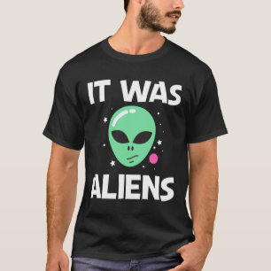 T-shirt Alien Art Green Head Galaxy Espace extra-atmosphér