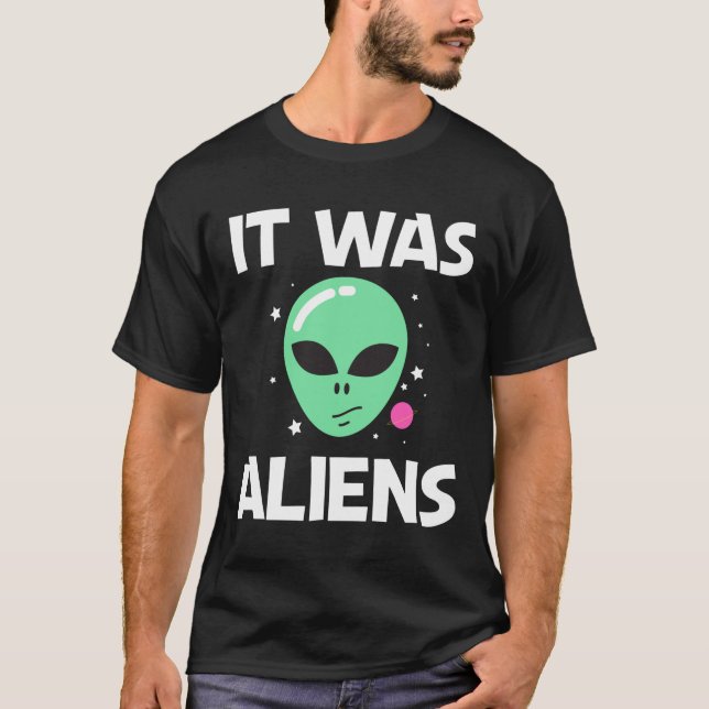 T-shirt Alien Art Green Head Galaxy Espace extra-atmosphér (Devant)