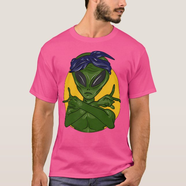 T-shirt Alien avec foulard (Devant)
