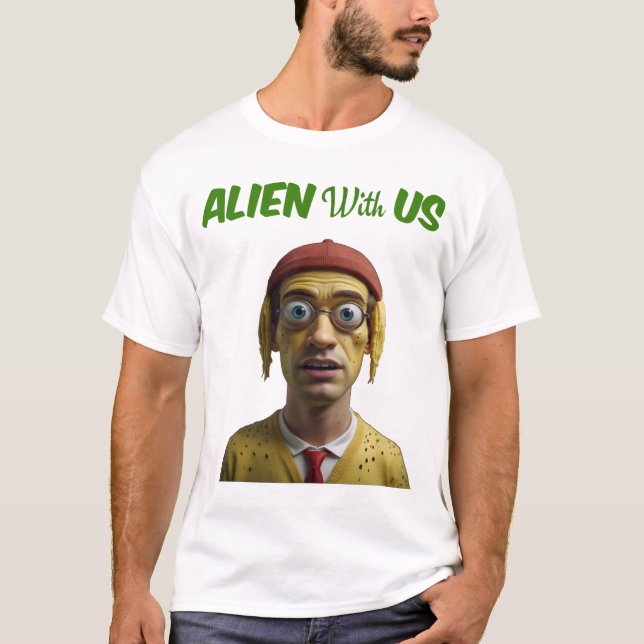 T-shirt Alien avec nous (Devant)