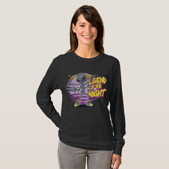 T-shirt Alien avec une expression douteuse (Devant entier)