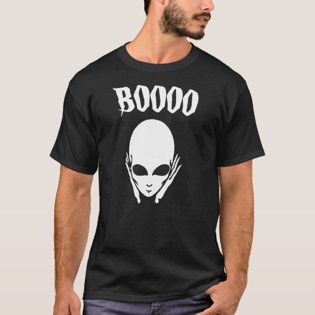 T-shirt Alien, Boooo, modifier le texte (Devant)