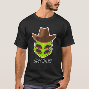 T-shirt Alien Cowboy Casquette Funny Halloween Espace extr