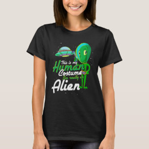 T-shirt Alien Croyant UFO Sci Fi Costume Party Funny Alie