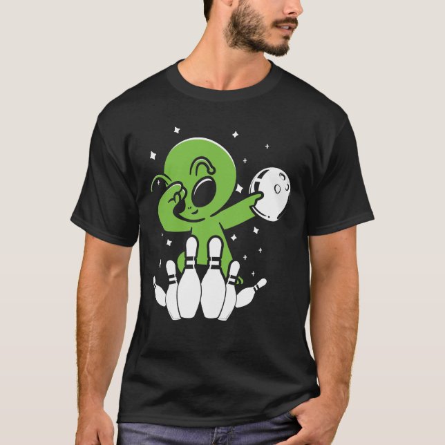 T-shirt Alien Dabbing - Bowling (Devant)