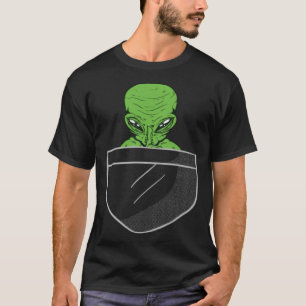T-shirt Alien Dans La Poche Sur L'Espace Extraterrestre