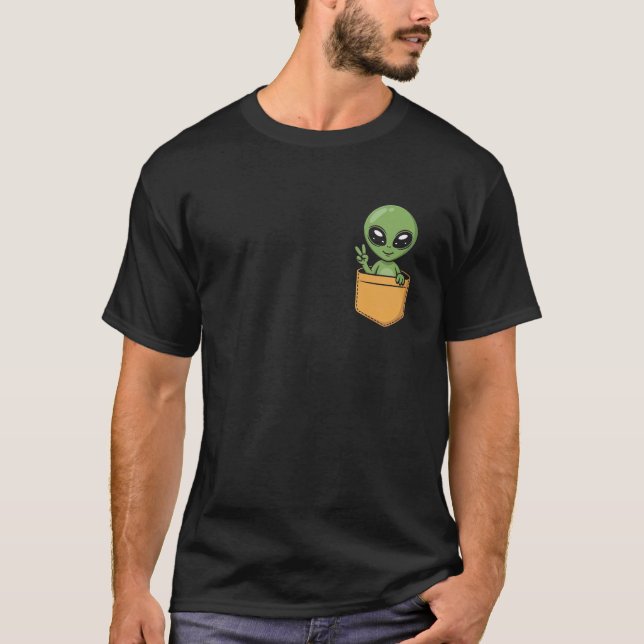 T-shirt Alien dans les tendances virales de poche (Devant)