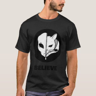 T-shirt Alien de chat Ufo Martian Ufologiste de l'espace C