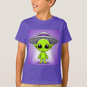T-shirt Alien de dessin animé adorable
