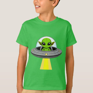 T-shirt Alien de dessin animé adorable