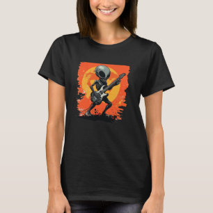 T-shirt Alien de Jam à la Guitare Électrique pour le Rock