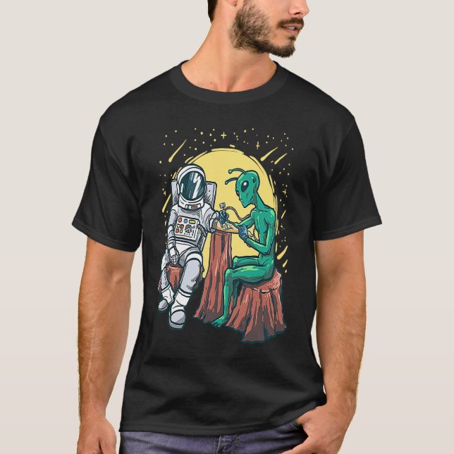 T-shirt Alien de l'espace extra-atmosphérique Encre astron (Devant)