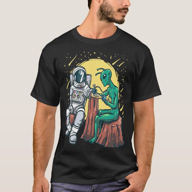 T-shirt Alien de l'espace extra-atmosphérique Encre astron (Devant)