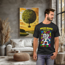 Alien de néon blanc - Créature d'art pop funky