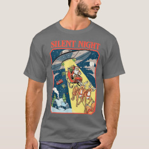 T-shirt Alien de nuit silencieux Père Noël Illustrations a