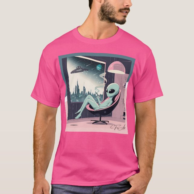 T-shirt Alien de refroidissement (Devant)