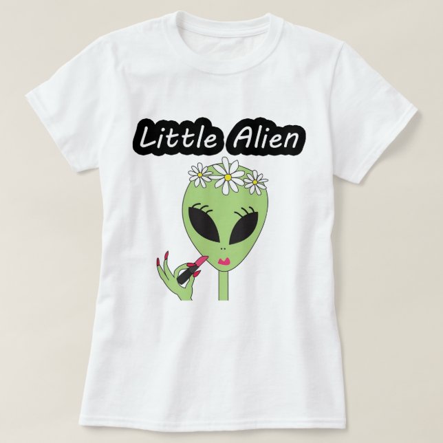 T-shirt Alien de rouge à lèvres de femmes (Design devant)