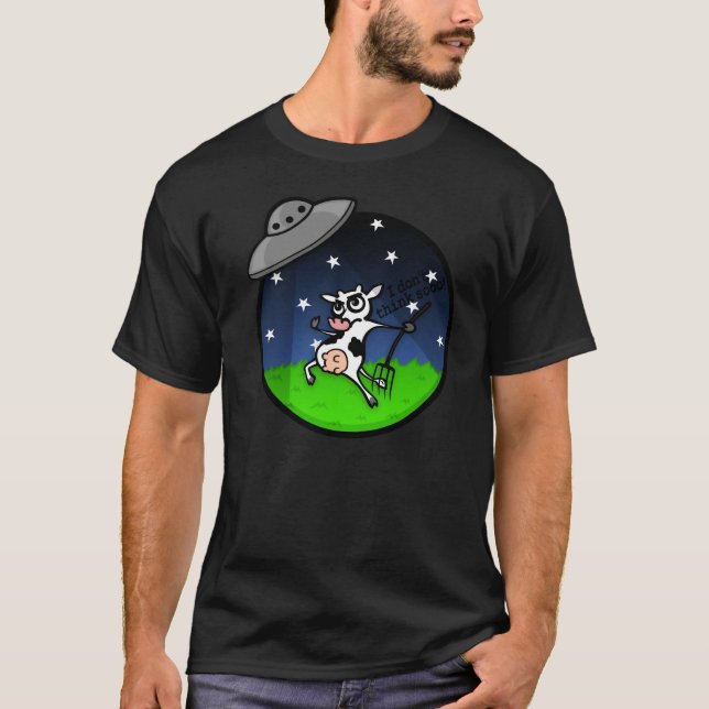 T-shirt Alien DE VACHE FUNNY UFO ABDUCTION GRAPHIQUE T-SHI (Devant)