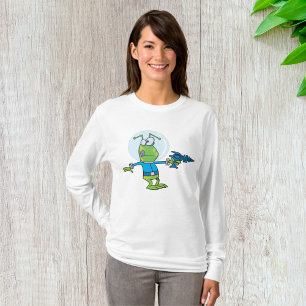 T-shirt Alien drôle avec Ray Gun Sci-Fi Space Invader