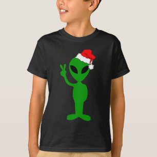 T-shirt Alien drôle père Noël de paix
