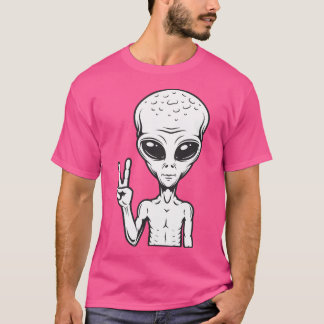 T-shirt Alien Dude Peace Out