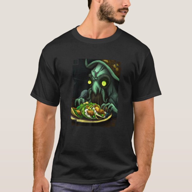 T-shirt Alien Eating Tacos Extraterrestrial Taco (Devant)