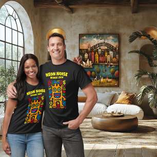 T-Shirt Alien en néon orange - Créature d'art pop 