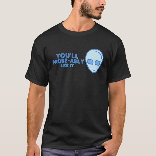 T-shirt Alien Enduction Probe ET jeu de mots sale (Devant)