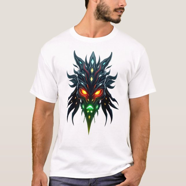 T-shirt Alien Energy Core Tribal Mask Tee (Devant)